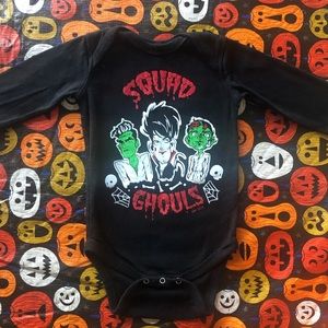 Baby Teith Squad Ghouls long sleeve onesie